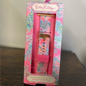 Lilly Pulitzer silicone Apple Watch band featured in Seaing Things, Fits 38-40mm